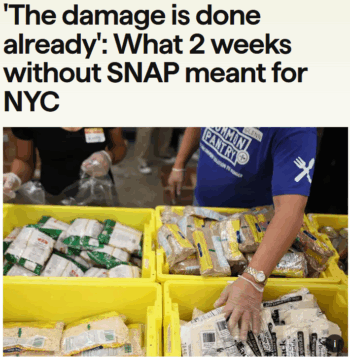 Gothamist: 'The damage is done already': What 2 weeks without SNAP meant for NYC