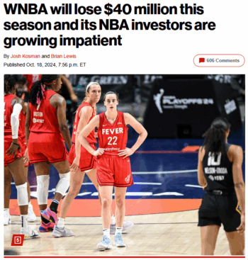 WNBA: WNBA will lose $40 million this season and its NBA investors are growing impatient 