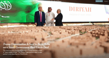 NYT: Trump Organization Is Said to Be in Talks on a Saudi Government Real Estate Deal