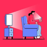 New Yorker depiction of a media consumer apparently focused on conspiracy theories