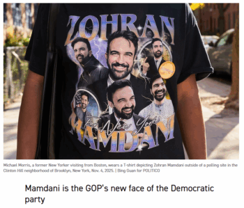 Politico: Mamdani is the GOP’s new face of the Democratic party