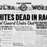 Tulsa World front page: "Two Whites Dead in Race Riot."