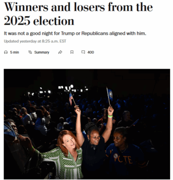 WaPo: Winners and losers from the 2025 election