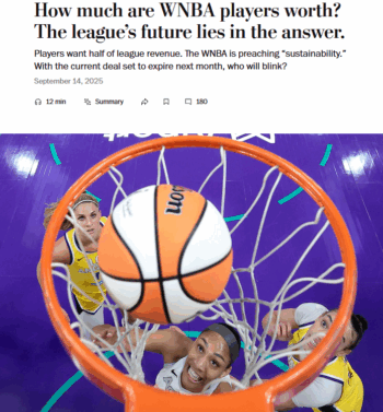 WaPo: How much are WNBA players worth? The league’s future lies in the answer.