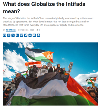 Mondoweiss: What does Globalize the Intifada mean?