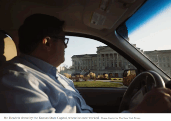 New York Times: Mr. Hendrix drove by the Kansas State Capitol, where he once worked.