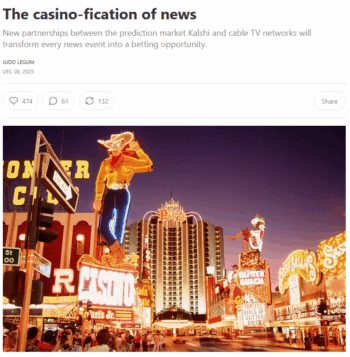 Popular Info: The casino-fication of news