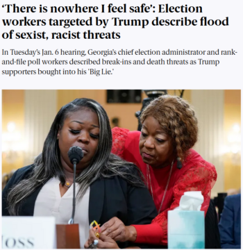 19th: ‘There is nowhere I feel safe’: Election workers targeted by Trump describe flood of sexist, racist threats 