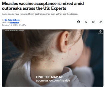 ABC: Measles vaccine acceptance is mixed amid outbreaks across the US: Experts