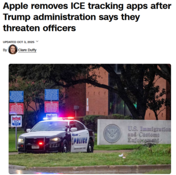 CNN: Apple removes ICE tracking apps after Trump administration says they threaten officers