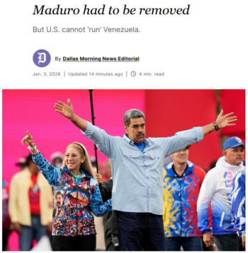 Dallas Morning News: Maduro had to be removed
