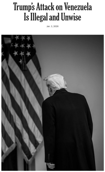 NYT: Trump’s Attack on Venezuela Is Illegal and Unwise