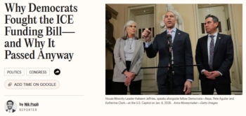 Time: Why Democrats Fought the ICE Funding Bill—and Why It Passed Anyway