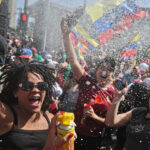 Washington Post depiction of venezuelans living in Chile celebrating the US coup against Presidnet Nicolas Maduro (photo: Javier Torres/AFP via Getty Images)