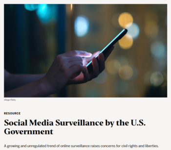 Brennan Center: Social Media Surveillance by the US Government