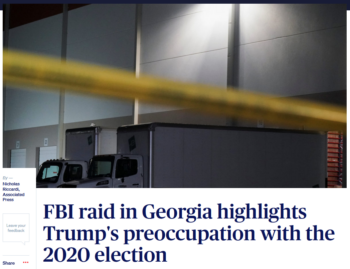 PBS: FBI raid in Georgia highlights Trump's preoccupation with the 2020 election