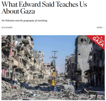 Nation: What Edward Said Teaches Us About Gaza