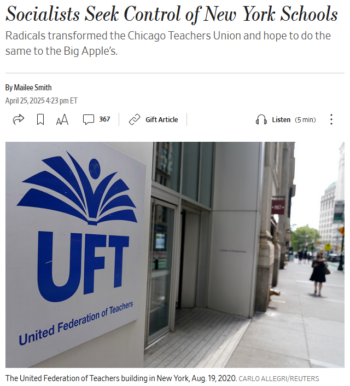 WSJ: Socialists Seek Control of New York Schools