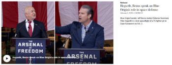 WaPo: Hegseth, Bezos speak on Blue Origin's role in space defense