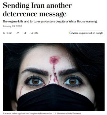 WaPo: Sending Iran another deterrence message