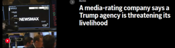 AP: A media-rating company says a Trump agency is threatening its livelihood