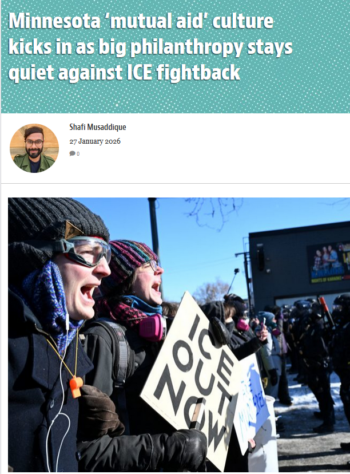 Alliance: Minnesota ‘mutual aid’ culture kicks in as big philanthropy stays quiet against ICE fightback