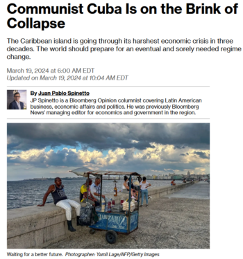 Bloomberg: Communist Cuba Is on the Brink of Collapse