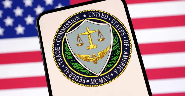 FTC logo against an American flag--via New York Post