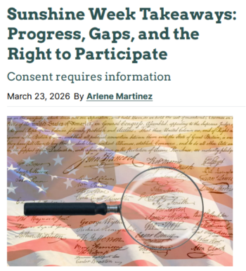 Good Jobs First: Sunshine Week Takeaways: Progress, Gaps, and the Right to Participate