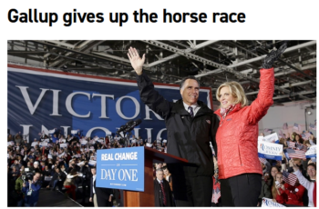 Politico: Gallup Gives Up the Horse Race