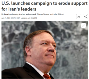 Reuters: U.S. launches campaign to erode support for Iran's leaders