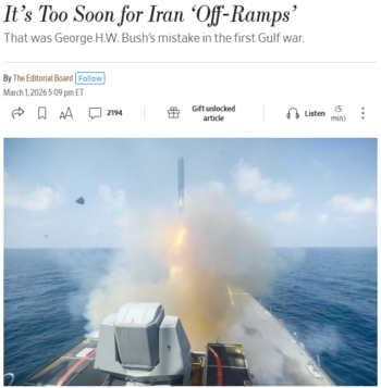 WSJ: It’s Too Soon for Iran ‘Off-Ramps’