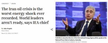 Fortune: The Iran oil crisis is the worst energy shock ever recorded. World leaders aren’t ready, says IEA chief