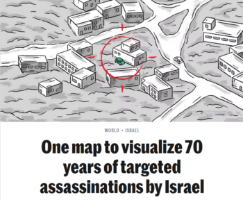 Le Monde: One map to visualize 70 years of targeted assassinations by Israel