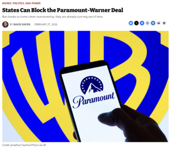 American Prospect article on stopping the merger