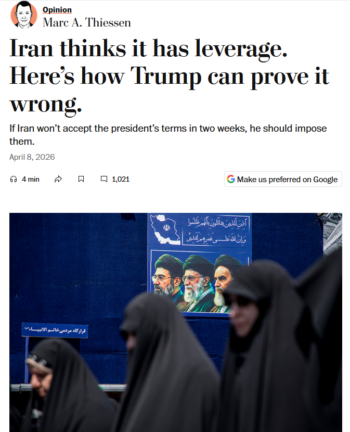 WaPo: Iran thinks it has leverage. Here’s how Trump can prove it wrong.
