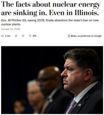 Washington Post: The facts about nuclear energy are sinking in. Even in Illinois.
