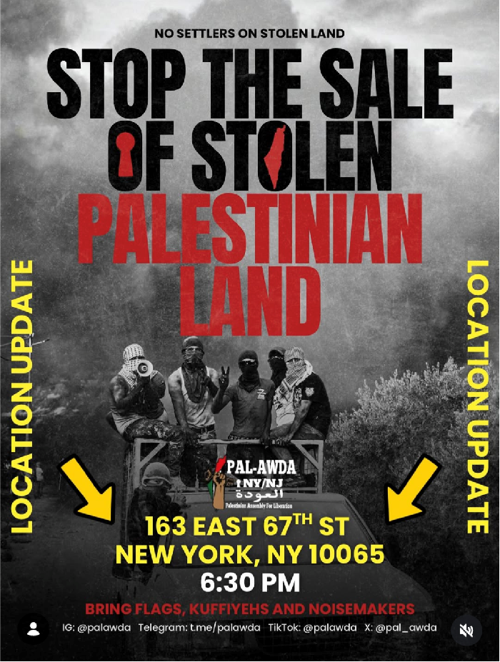 Stop the Sale of Stolen Palestinian Land