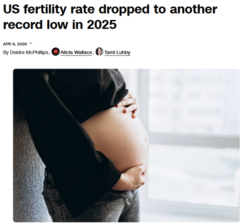 CNN: US fertility rate dropped to another record low in 2025 