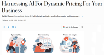 Forbes: Harnessing AI For Dynamic Pricing For Your Business