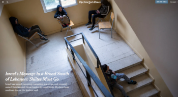 NYT: Israel’s Message to a Broad Swath of Lebanon: Shiites Must Go