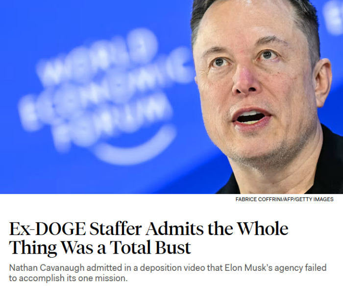 New Republic: Ex-DOGE Staffer Admits the Whole Thing Was a Total Bust