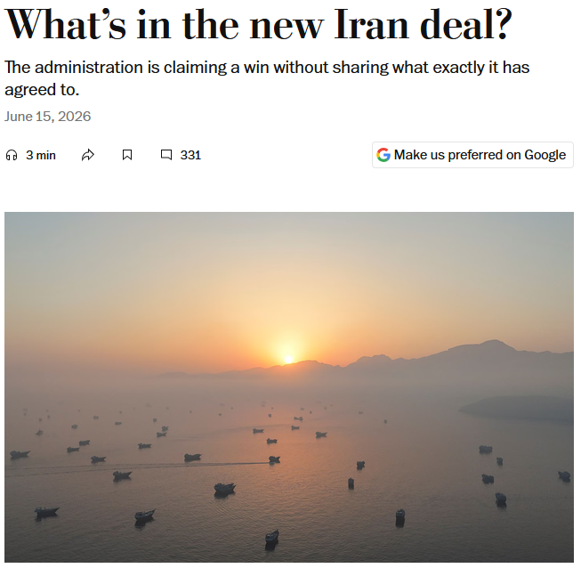 WaPo: What’s in the new Iran deal?