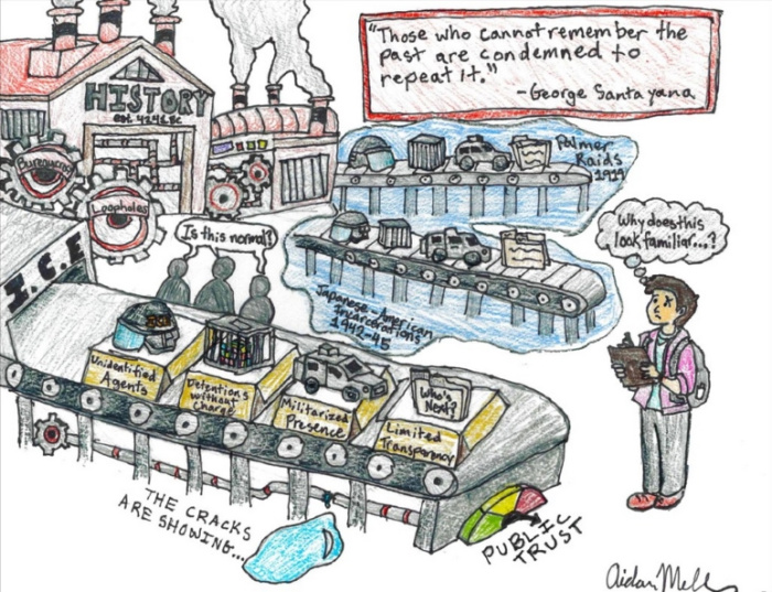 Cartoon by Aidan McClaren: "Why Does This Look Familiar?"
