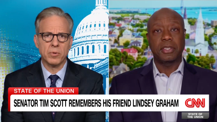 CNN's Jake Tapper interviewing Sen. Tim Scott about Lindsey Graham.