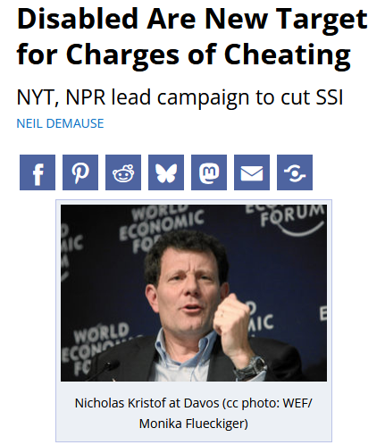 Extra!: Disabled Are New Target for Charges of Cheating