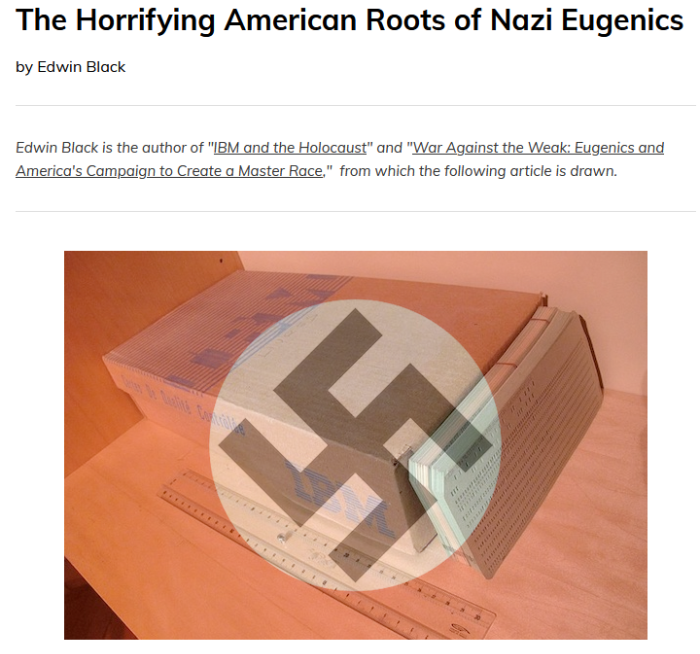 History News Network: The Horrifying American Roots of Nazi Eugenics