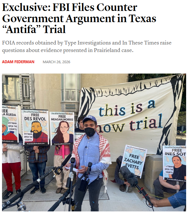 ITT: FBI Files Counter Government Argument in Texas “Antifa” Trial