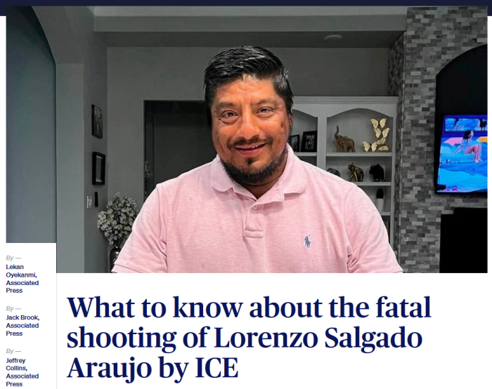 PBS: What to know about the fatal shooting of Lorenzo Salgado Araujo by ICE