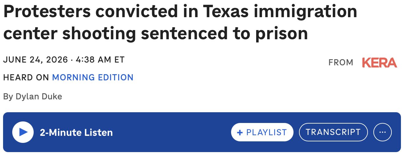 Screenshot of NPR Morning Edition episode